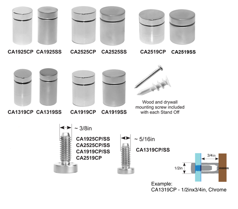 stainless steel sign standoffs